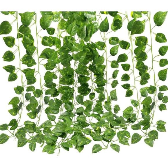84 feet 12 Pack Fake Vines Artificial Ivy Leaves Plants Hanging Greenery Plant - Picture 4 of 6